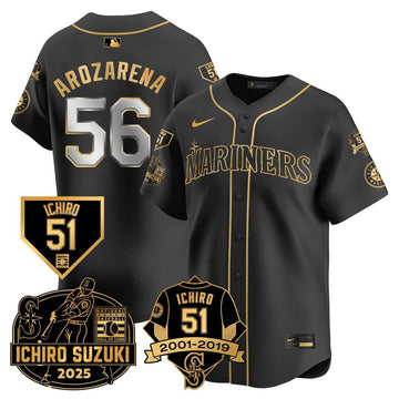Seattle Mariners Ichiro Number Retirement Jersey - Stitched