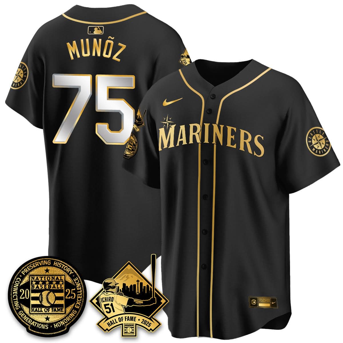 Seattle Mariners Ichiro Number Retirement Jersey V2 - Stitched