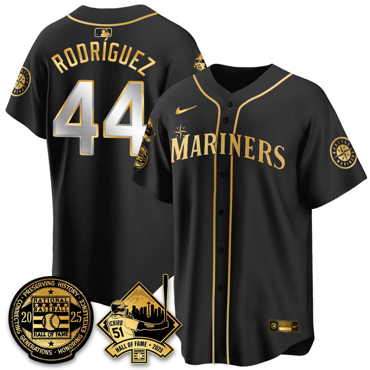 Seattle Mariners Ichiro Number Retirement Jersey V2 - Stitched