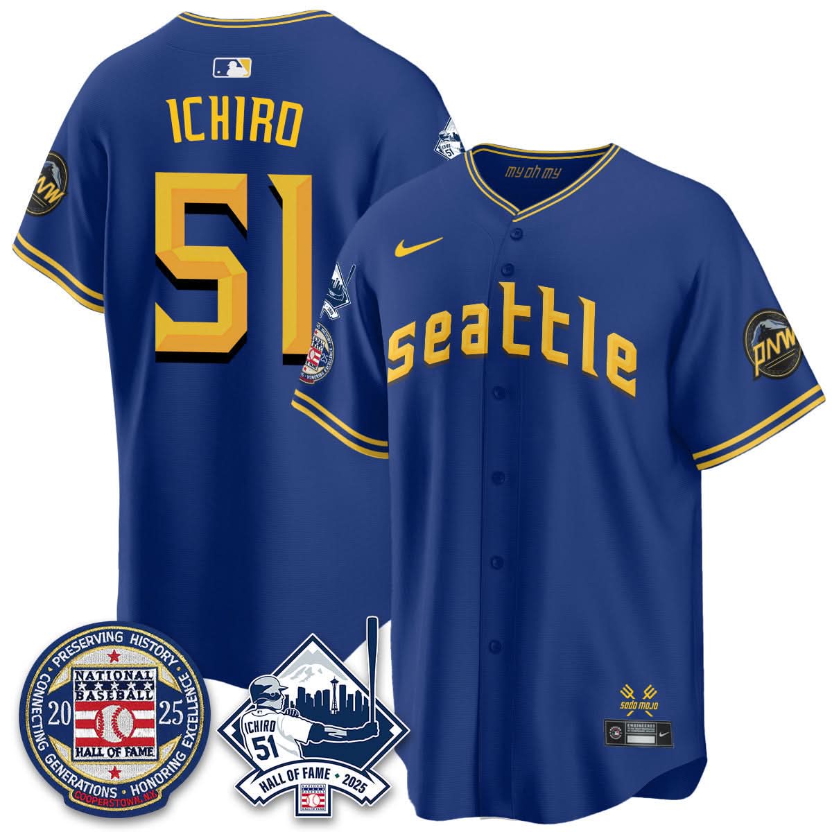 Seattle Mariners Ichiro Number Retirement Jersey V2 - Stitched
