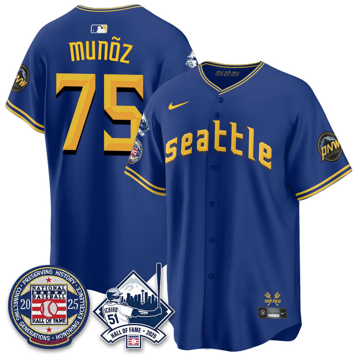 Seattle Mariners Ichiro Number Retirement Jersey V2 - Stitched