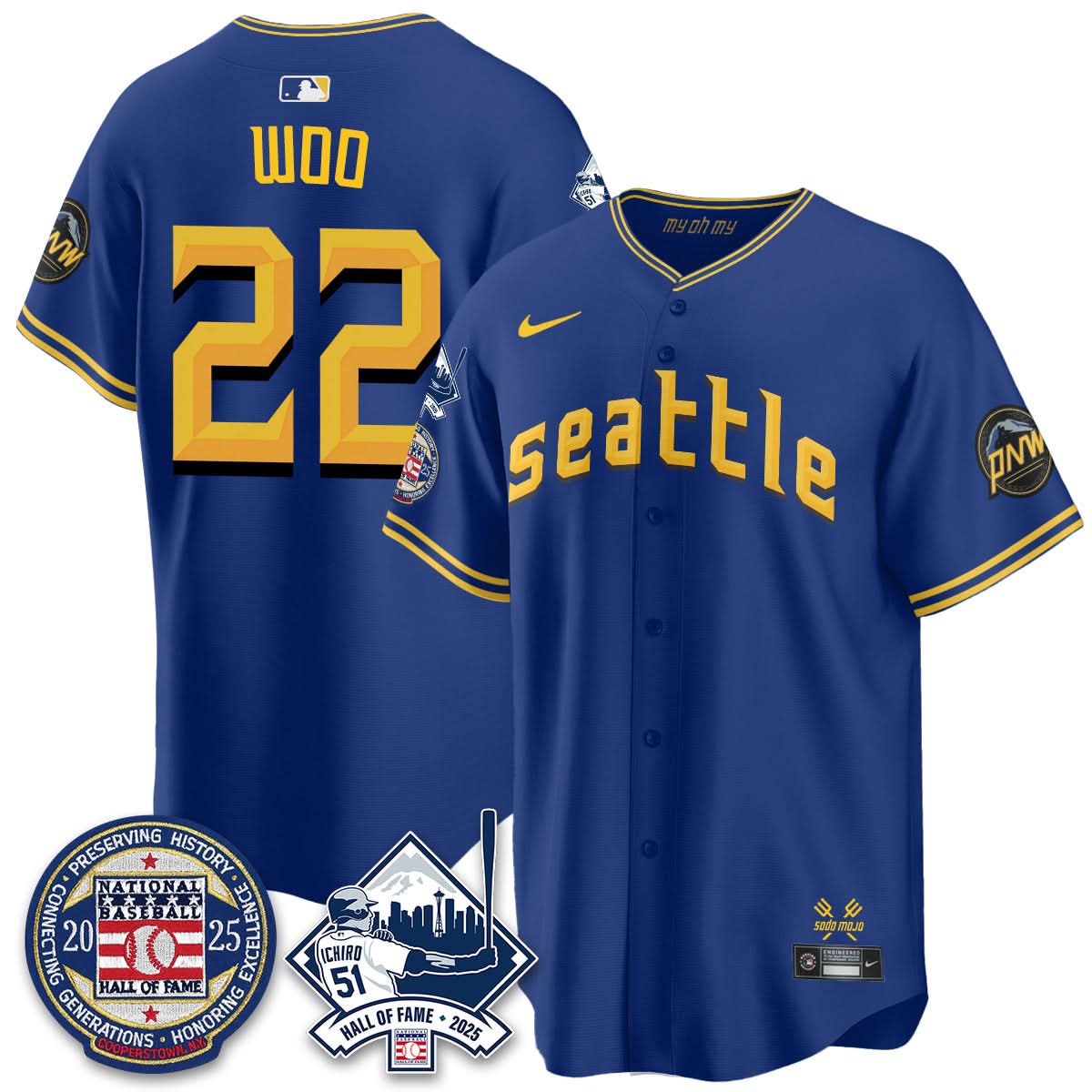 Seattle Mariners Ichiro Number Retirement Jersey V2 - Stitched