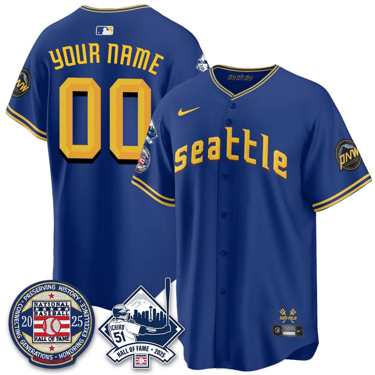 Seattle Mariners Ichiro Number Retirement Jersey V2 - Stitched