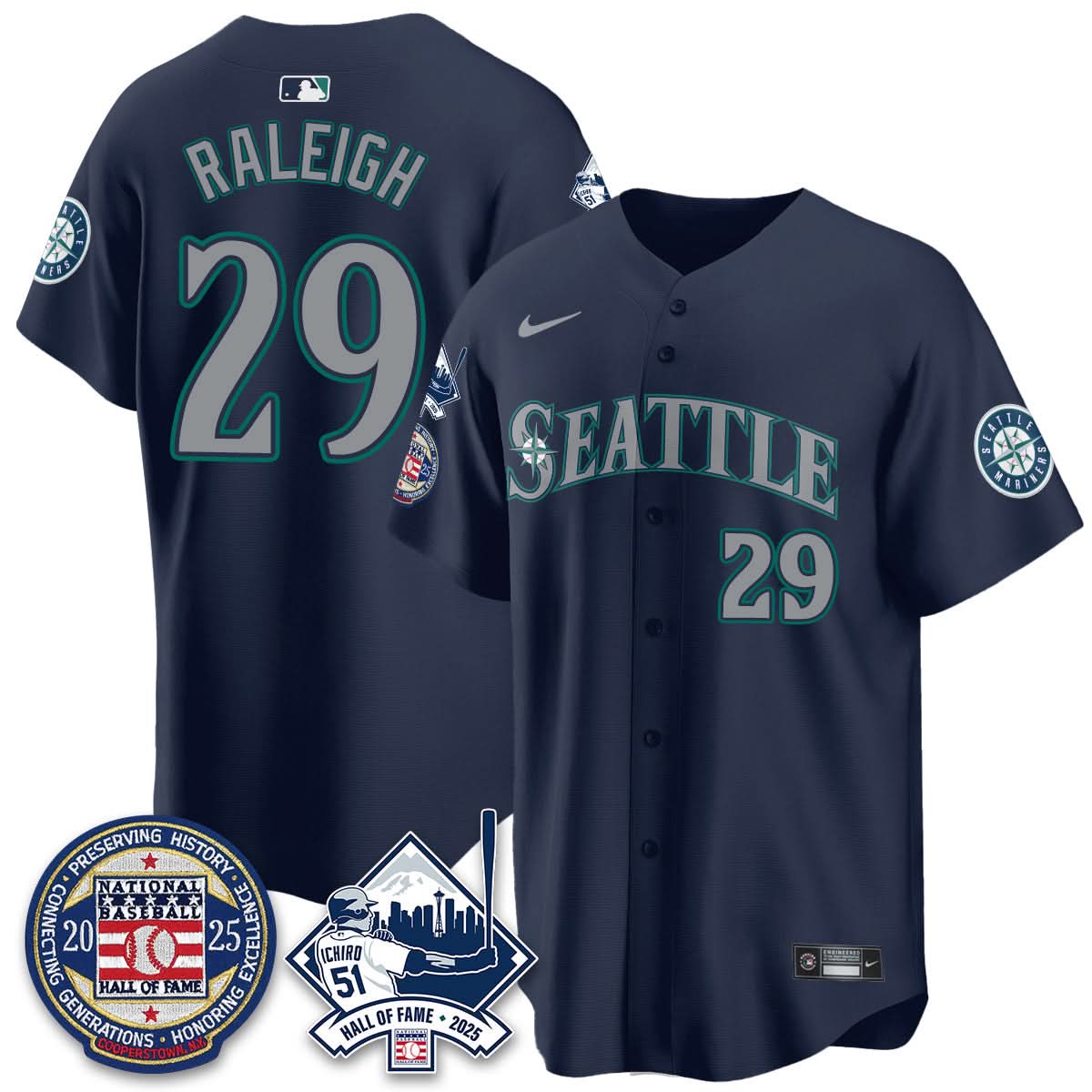 Seattle Mariners Ichiro Number Retirement Jersey V2 - Stitched