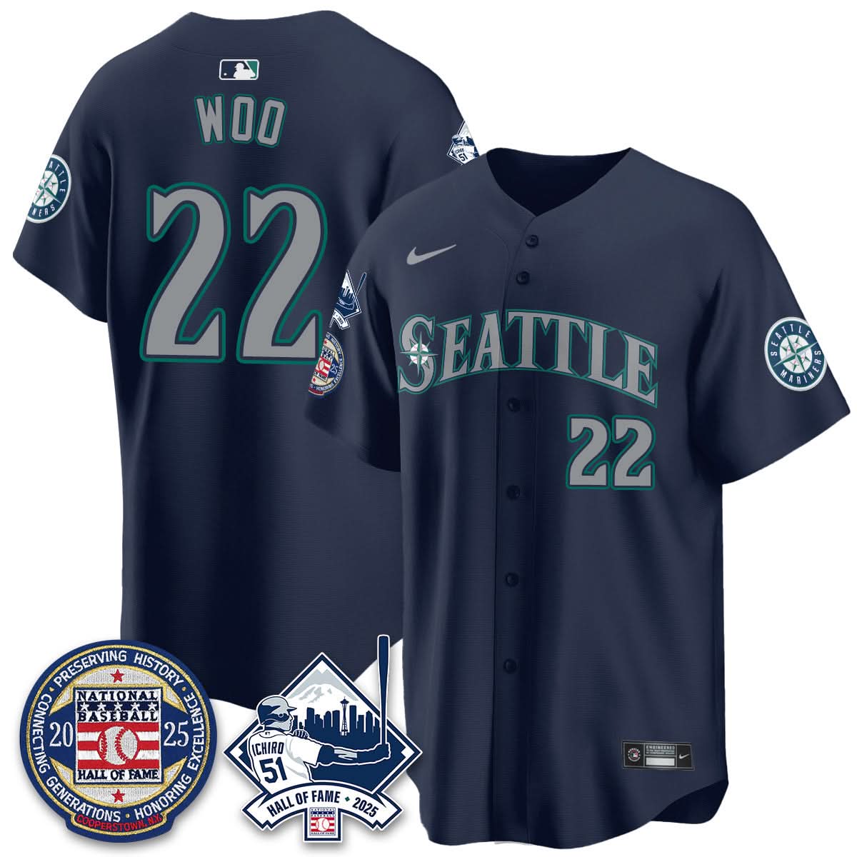 Seattle Mariners Ichiro Number Retirement Jersey V2 - Stitched