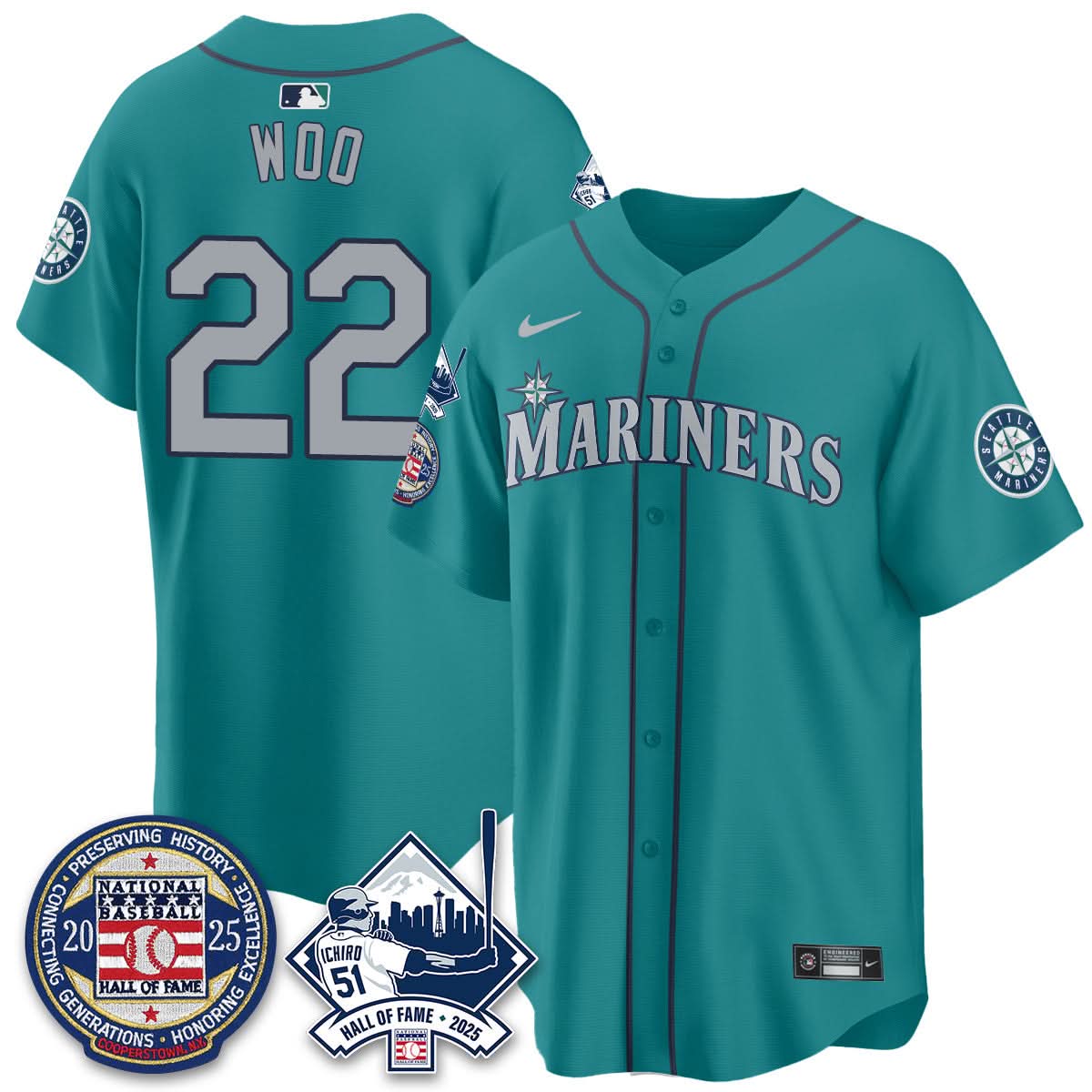 Seattle Mariners Ichiro Number Retirement Jersey V2 - Stitched