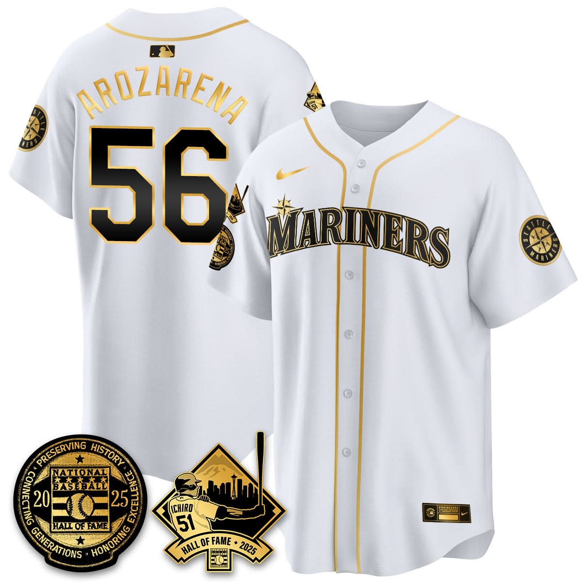 Seattle Mariners Ichiro Number Retirement Jersey V2 - Stitched