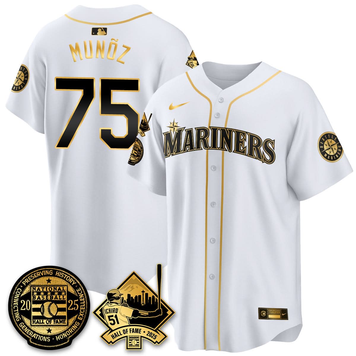 Seattle Mariners Ichiro Number Retirement Jersey V2 - Stitched