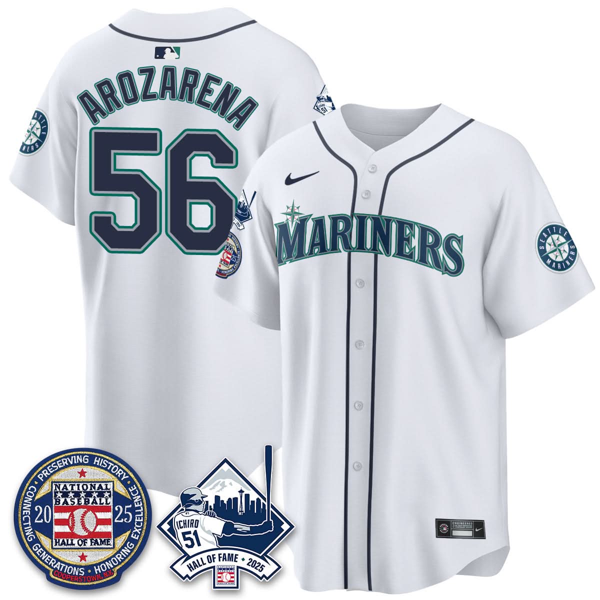 Seattle Mariners Ichiro Number Retirement Jersey V2 - Stitched