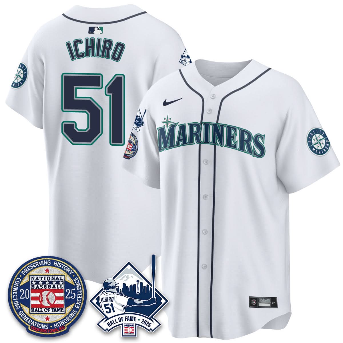 Seattle Mariners Ichiro Number Retirement Jersey V2 - Stitched