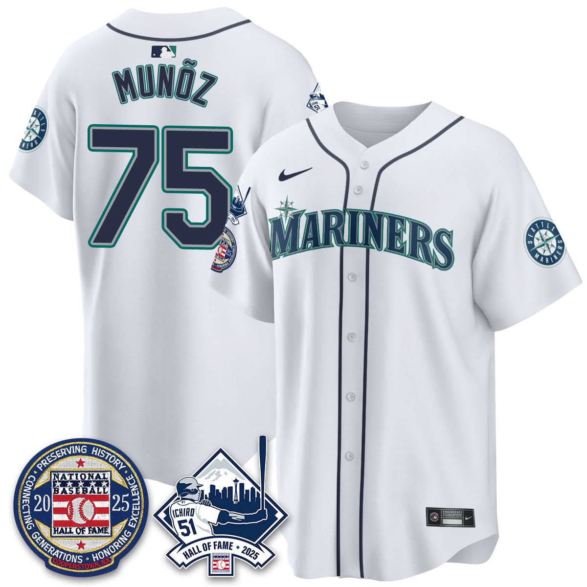 Seattle Mariners Ichiro Number Retirement Jersey V2 - Stitched