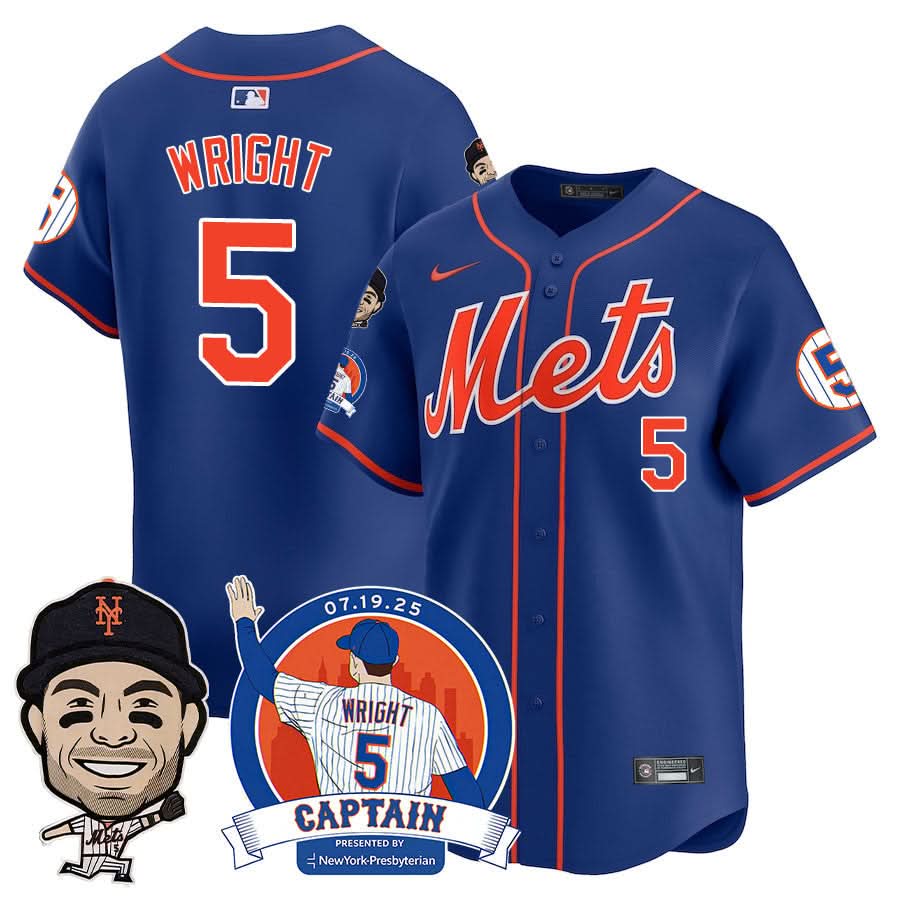 New York Mets David Wright "NYM Legend" Jersey V2 - Stitched