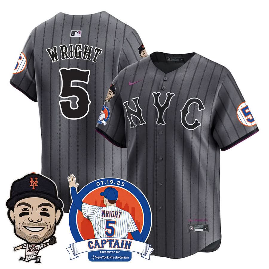 New York Mets David Wright "NYM Legend" Jersey V2 - Stitched