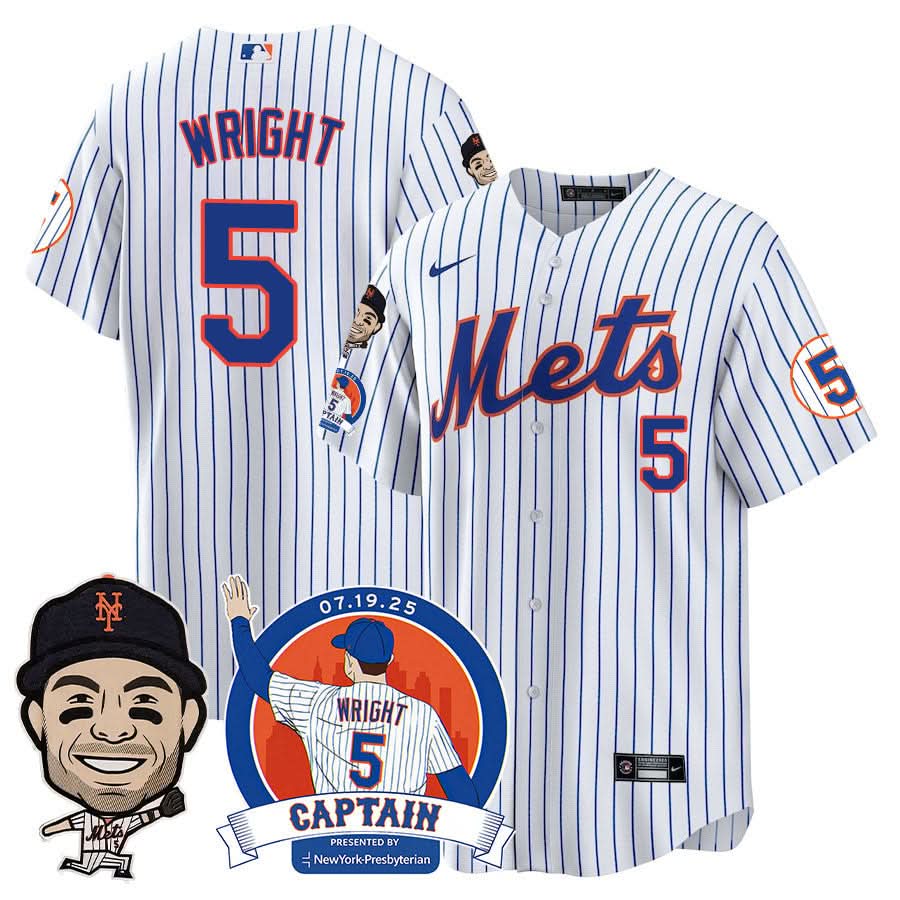 New York Mets David Wright "NYM Legend" Jersey V2 - Stitched