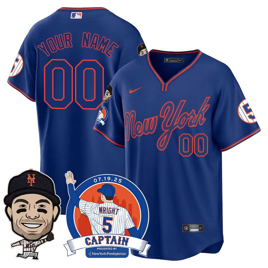 New York Mets David Wright "NYM Legend" Custom Jersey V2 - Stitched