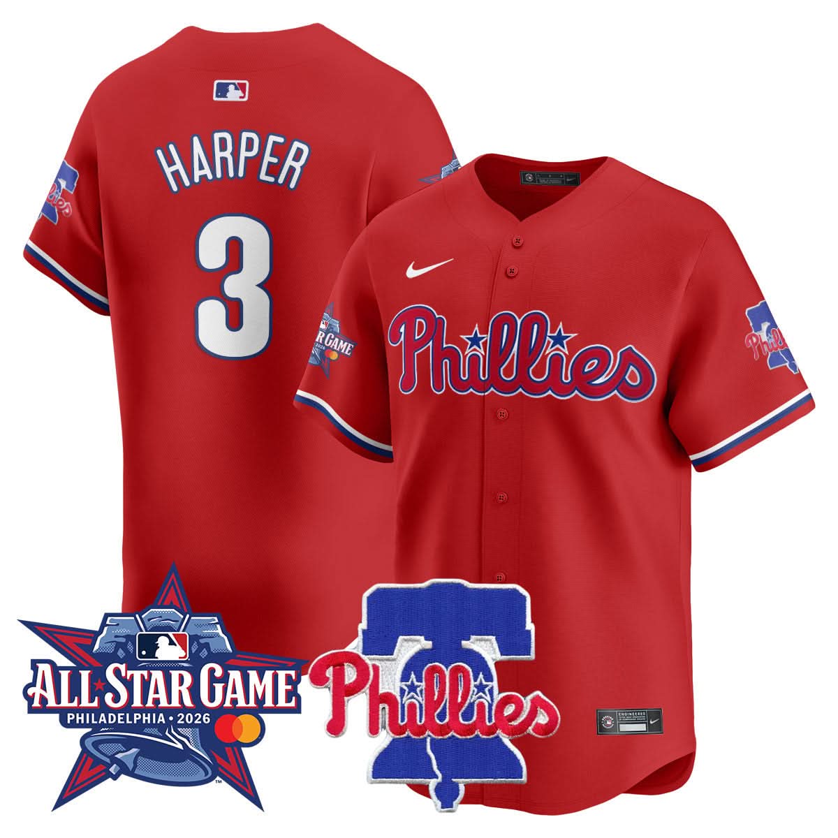 Philadelphia Phillies 2026 All-Star Jersey - Stitched