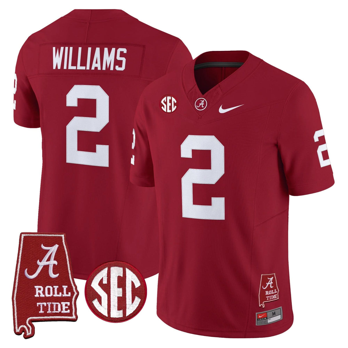 Alabama Crimson Tide Throwback Vapor Limited Jersey - Alabama Map