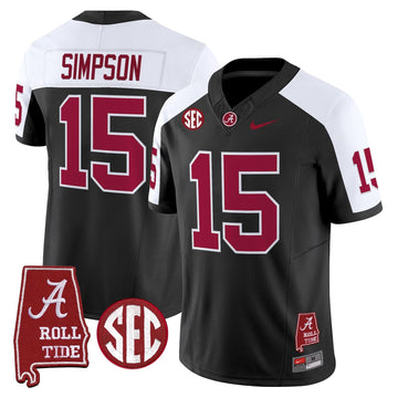 Alabama Crimson Tide Throwback Vapor Limited Jersey - Alabama Map