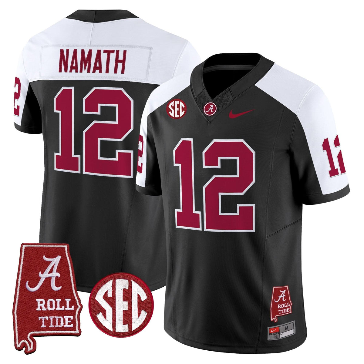 Alabama Crimson Tide Throwback Vapor Limited Jersey - Alabama Map