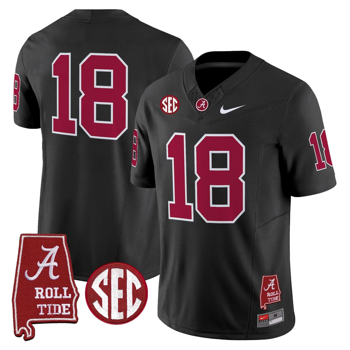 Alabama Crimson Tide Throwback Vapor Limited Jersey - Alabama Map