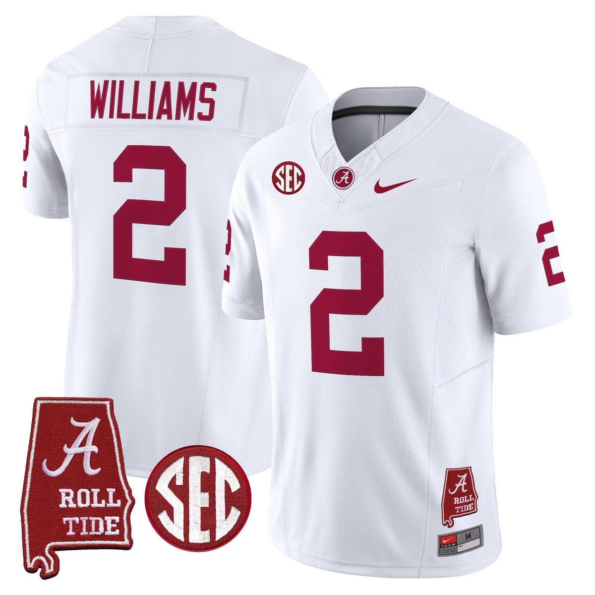 Alabama Crimson Tide Throwback Vapor Limited Jersey - Alabama Map
