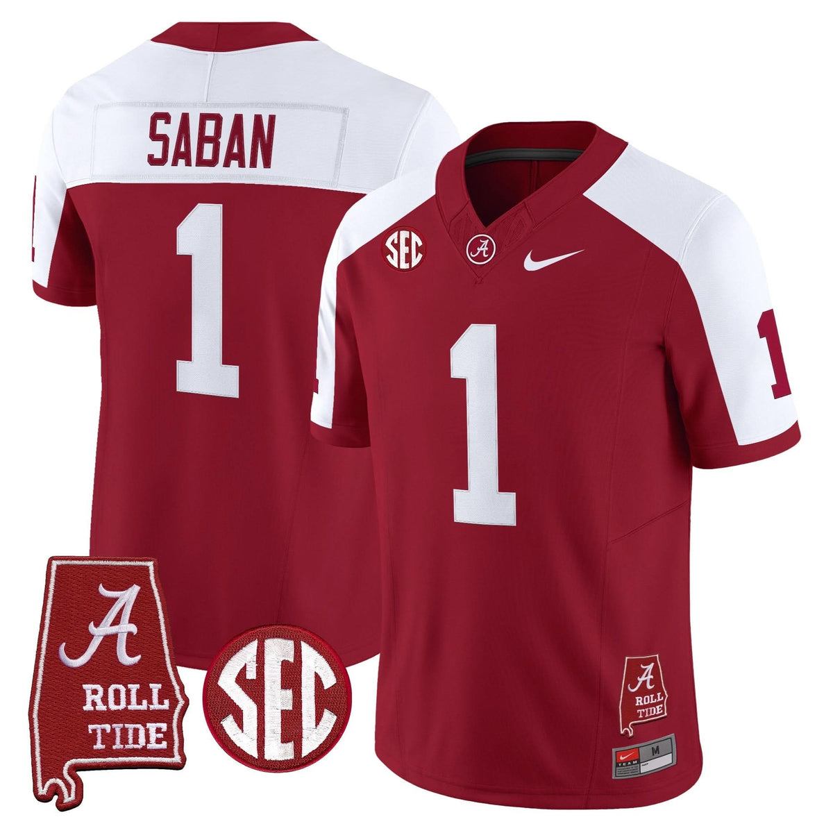 Alabama Crimson Tide Throwback Vapor Limited Jersey - Alabama Map