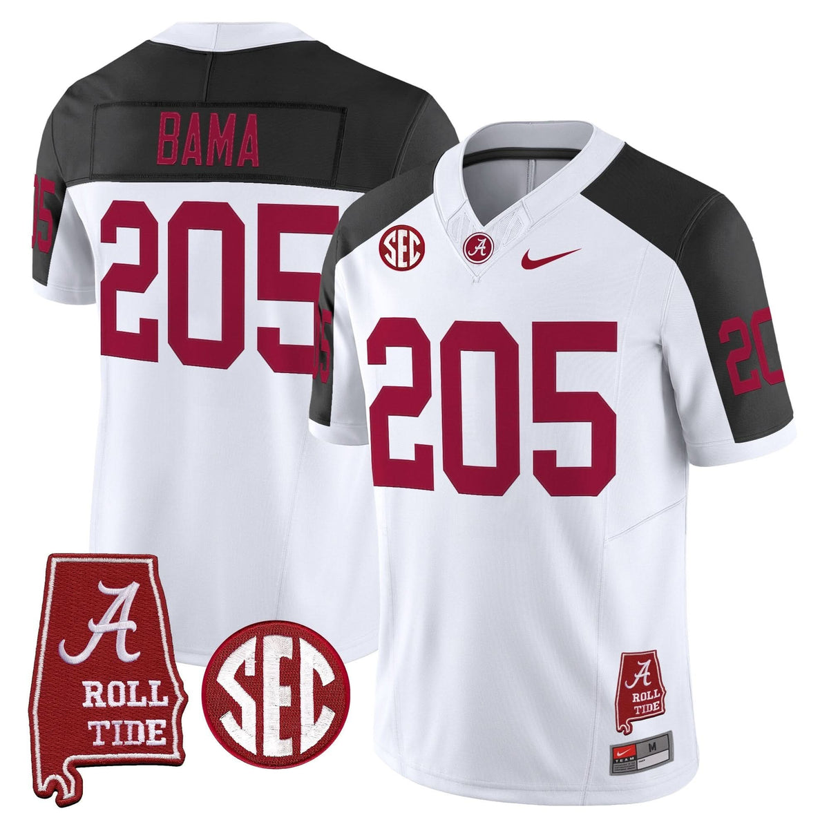 Alabama Crimson Tide Throwback Vapor Limited Jersey - Alabama Map