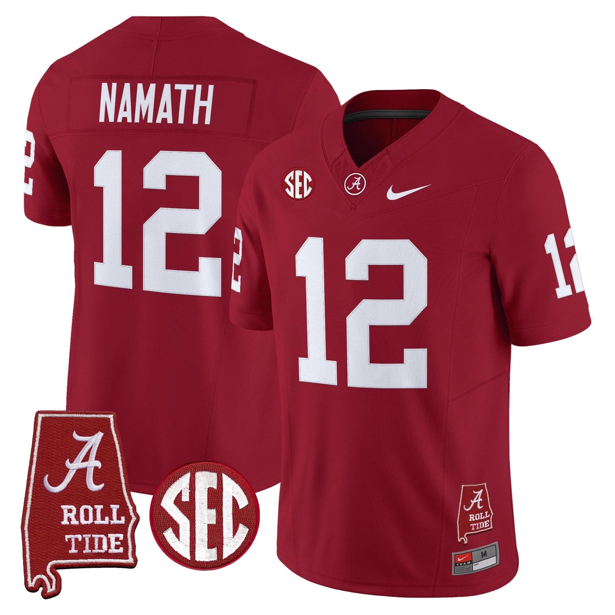 Alabama Crimson Tide Throwback Vapor Limited Jersey - Alabama Map