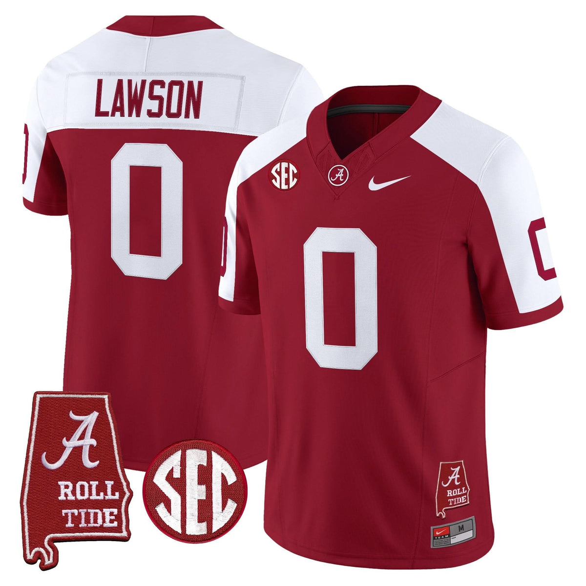 Alabama Crimson Tide Throwback Vapor Limited Jersey - Alabama Map