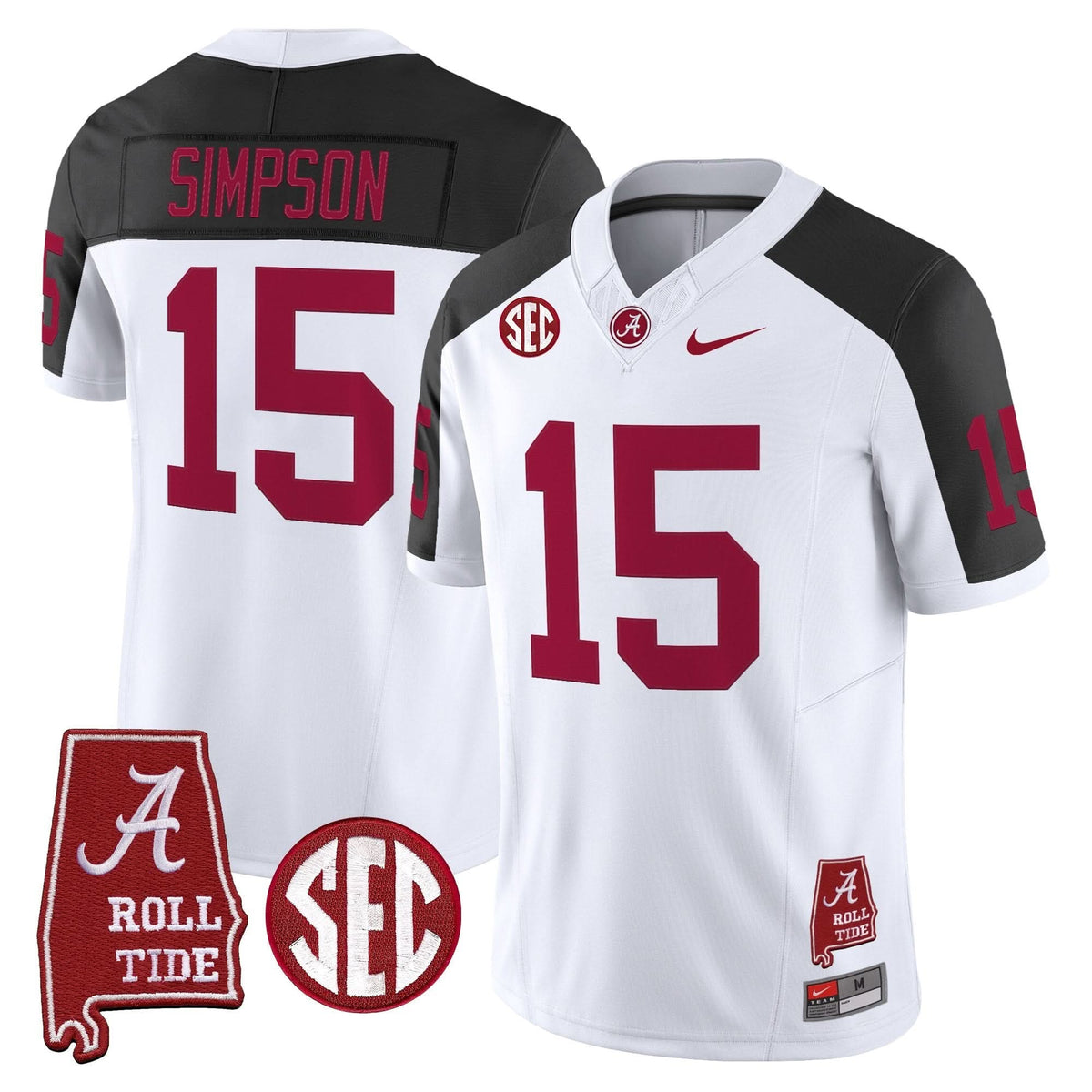 Alabama Crimson Tide Throwback Vapor Limited Jersey - Alabama Map