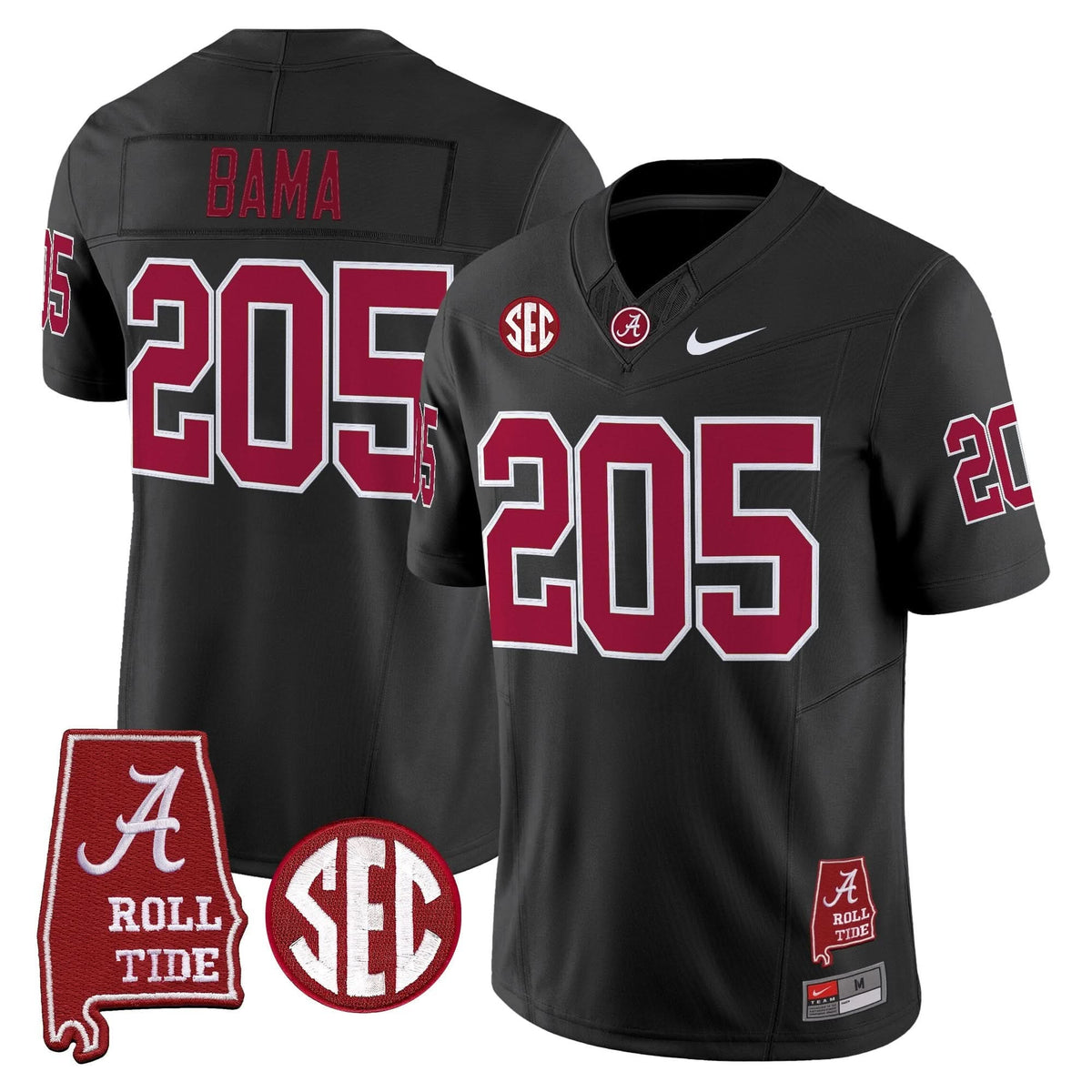 Alabama Crimson Tide Throwback Vapor Limited Jersey - Alabama Map