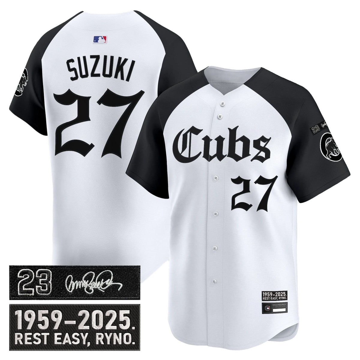Chicago Cubs 'Ryne Sandberg Tribute' Vapor Premier Limited Jersey - Gothic Edition - Stitched