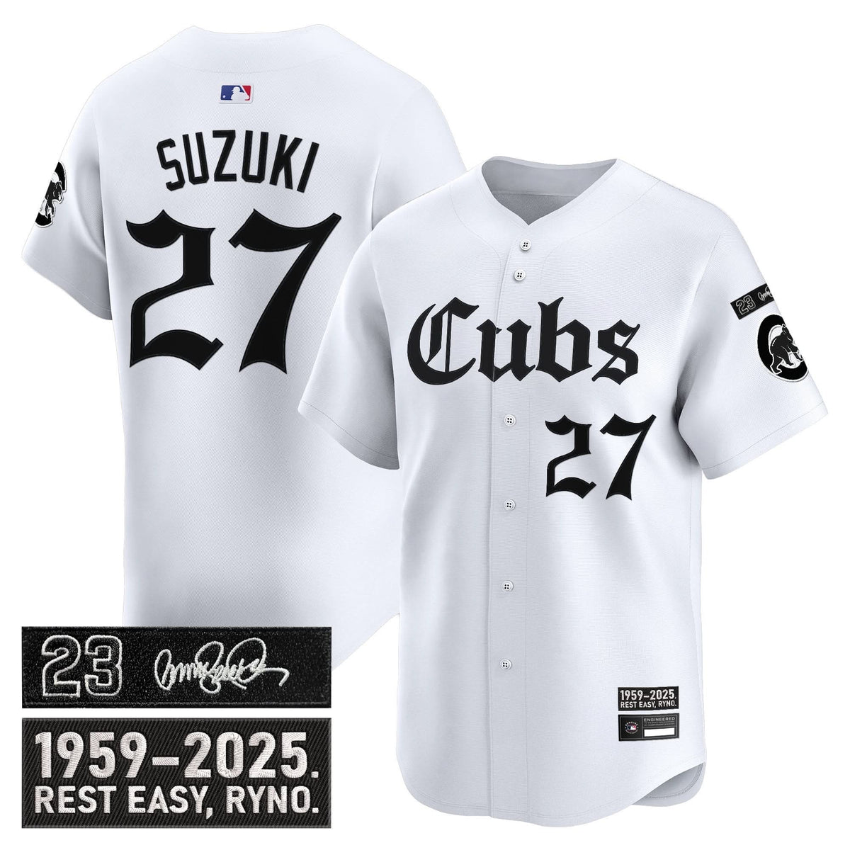 Chicago Cubs 'Ryne Sandberg Tribute' Vapor Premier Limited Jersey - Gothic Edition - Stitched