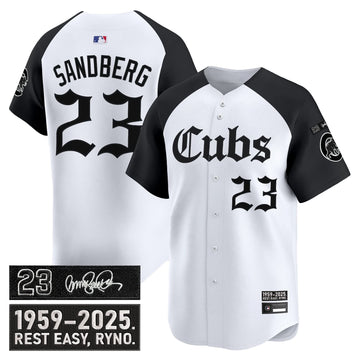 Chicago Cubs 'Ryne Sandberg Tribute' Vapor Premier Limited Jersey - Gothic Edition - Stitched