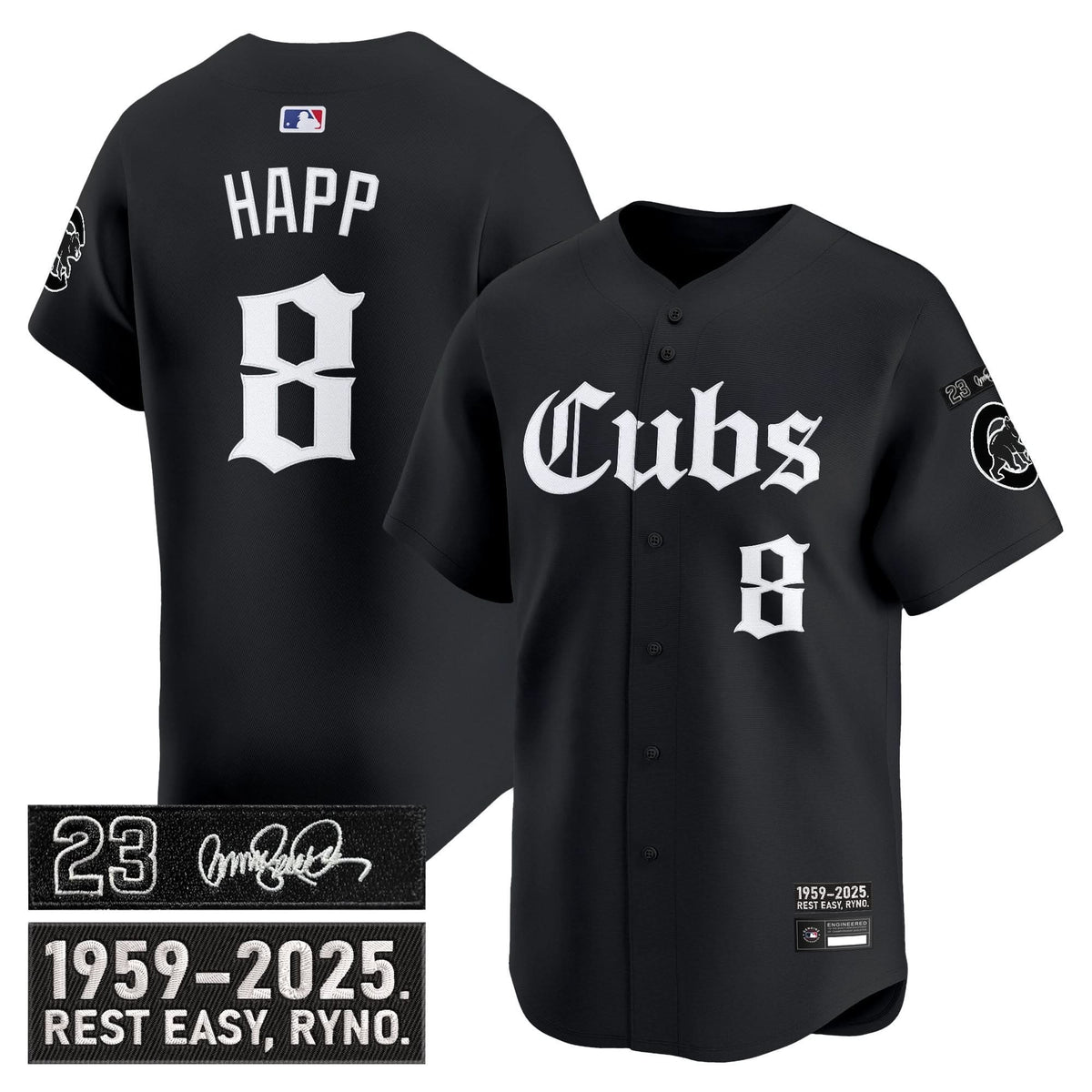 Chicago Cubs 'Ryne Sandberg Tribute' Vapor Premier Limited Jersey - Gothic Edition - Stitched