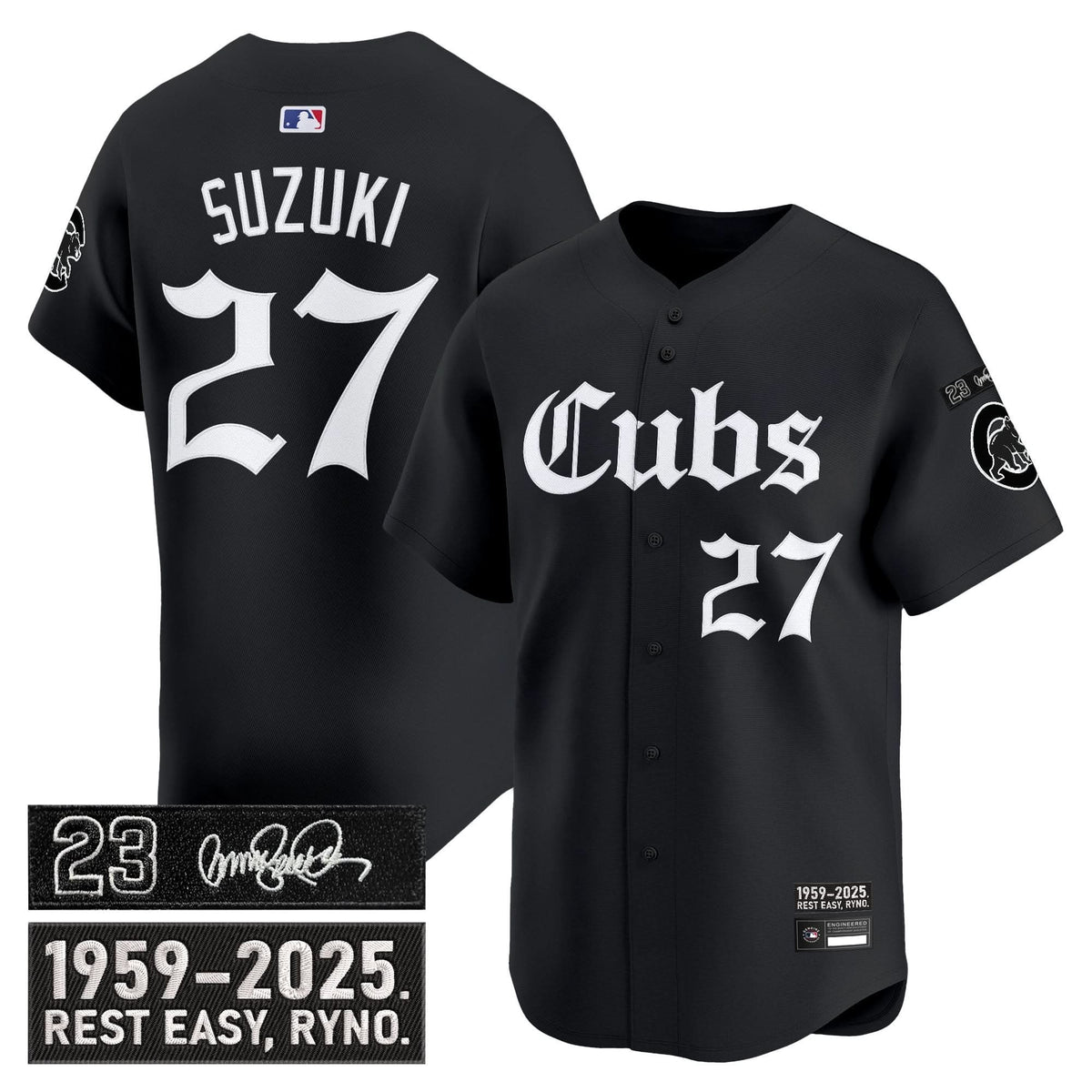 Chicago Cubs 'Ryne Sandberg Tribute' Vapor Premier Limited Jersey - Gothic Edition - Stitched
