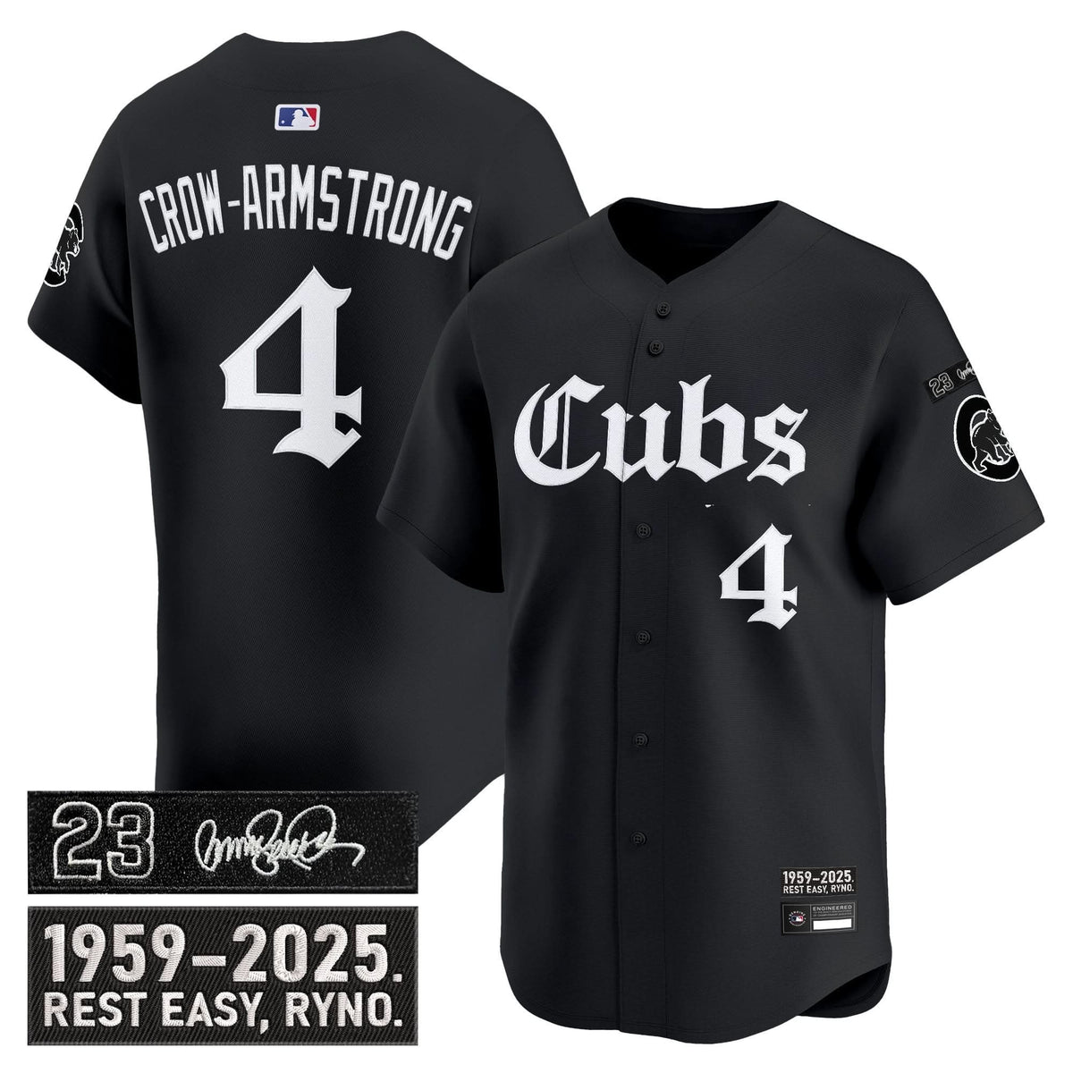 Chicago Cubs 'Ryne Sandberg Tribute' Vapor Premier Limited Jersey - Gothic Edition - Stitched