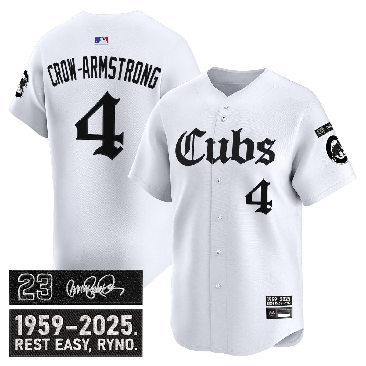 Chicago Cubs 'Ryne Sandberg Tribute' Vapor Premier Limited Jersey - Gothic Edition - Stitched