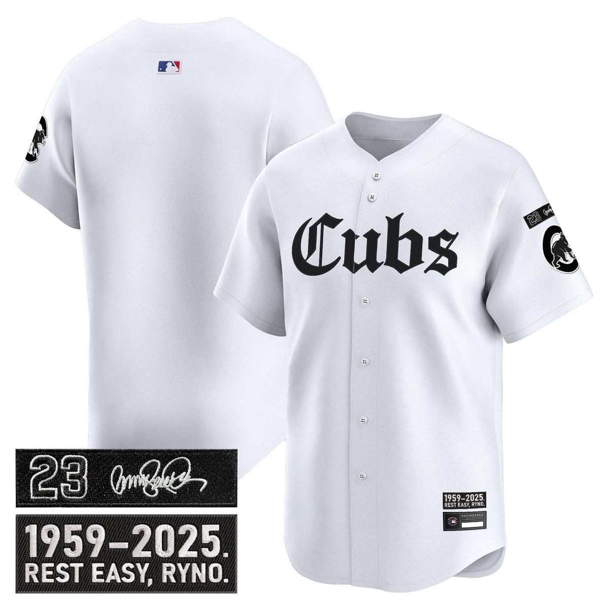 Chicago Cubs 'Ryne Sandberg Tribute' Vapor Premier Limited Jersey - Gothic Edition - Stitched
