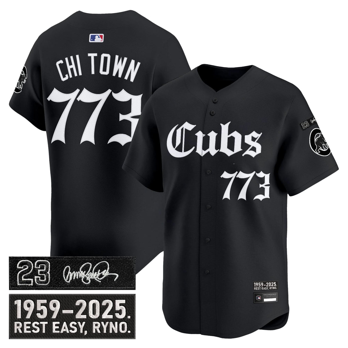 Chicago Cubs 'Ryne Sandberg Tribute' Vapor Premier Limited Jersey - Gothic Edition - Stitched