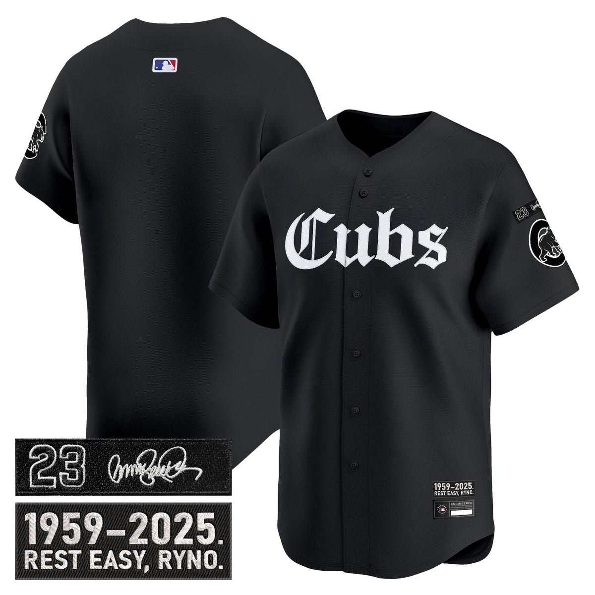 Chicago Cubs 'Ryne Sandberg Tribute' Vapor Premier Limited Jersey - Gothic Edition - Stitched