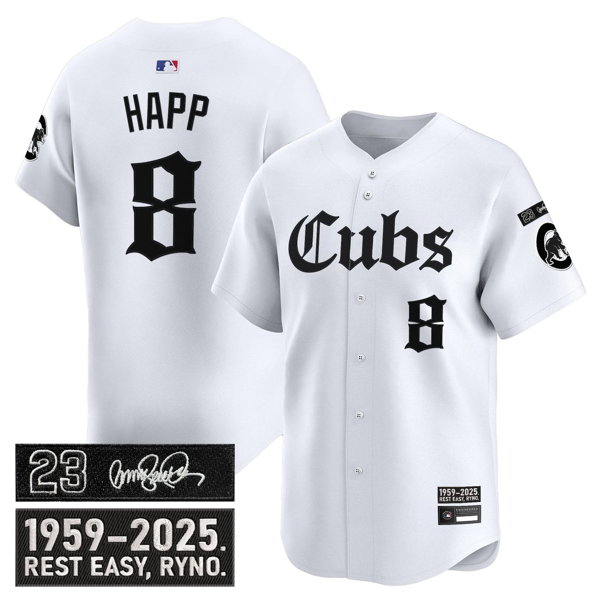 Chicago Cubs 'Ryne Sandberg Tribute' Vapor Premier Limited Jersey - Gothic Edition - Stitched