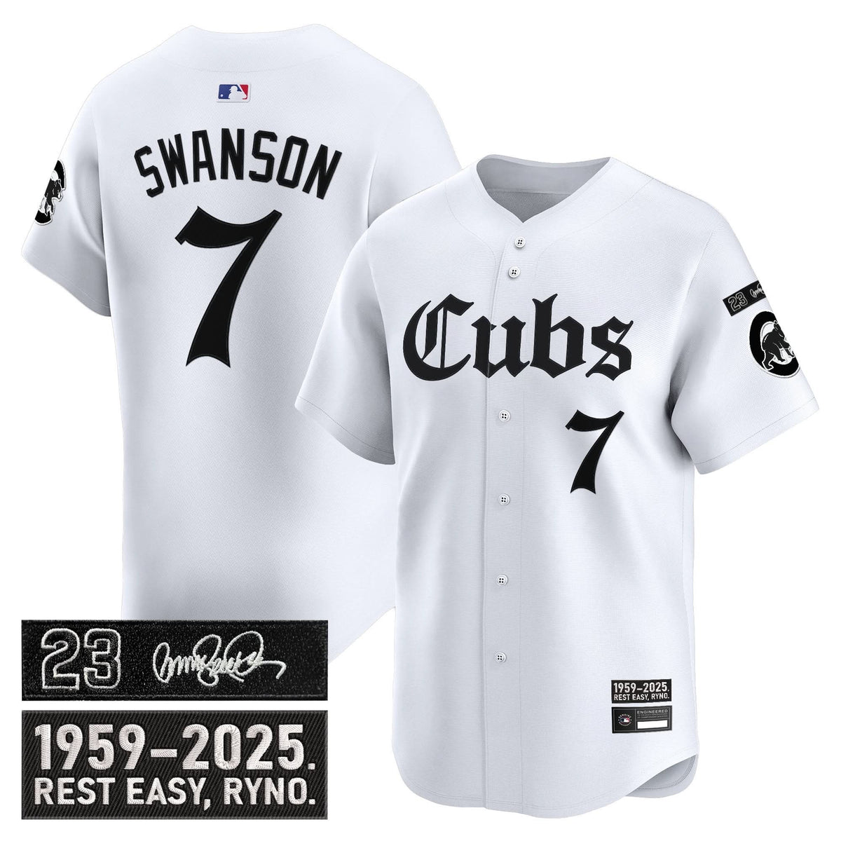 Chicago Cubs 'Ryne Sandberg Tribute' Vapor Premier Limited Jersey - Gothic Edition - Stitched