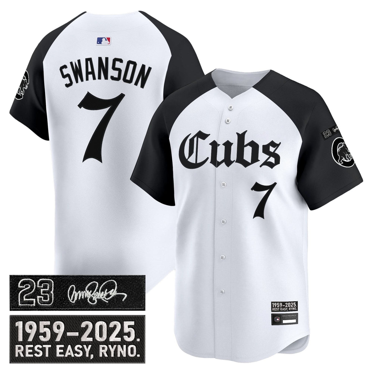 Chicago Cubs 'Ryne Sandberg Tribute' Vapor Premier Limited Jersey - Gothic Edition - Stitched