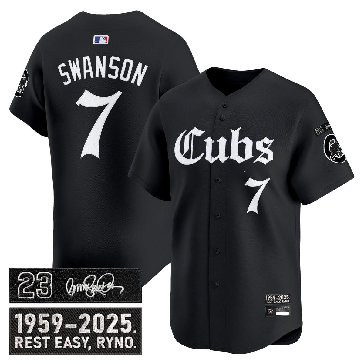 Chicago Cubs 'Ryne Sandberg Tribute' Vapor Premier Limited Jersey - Gothic Edition - Stitched