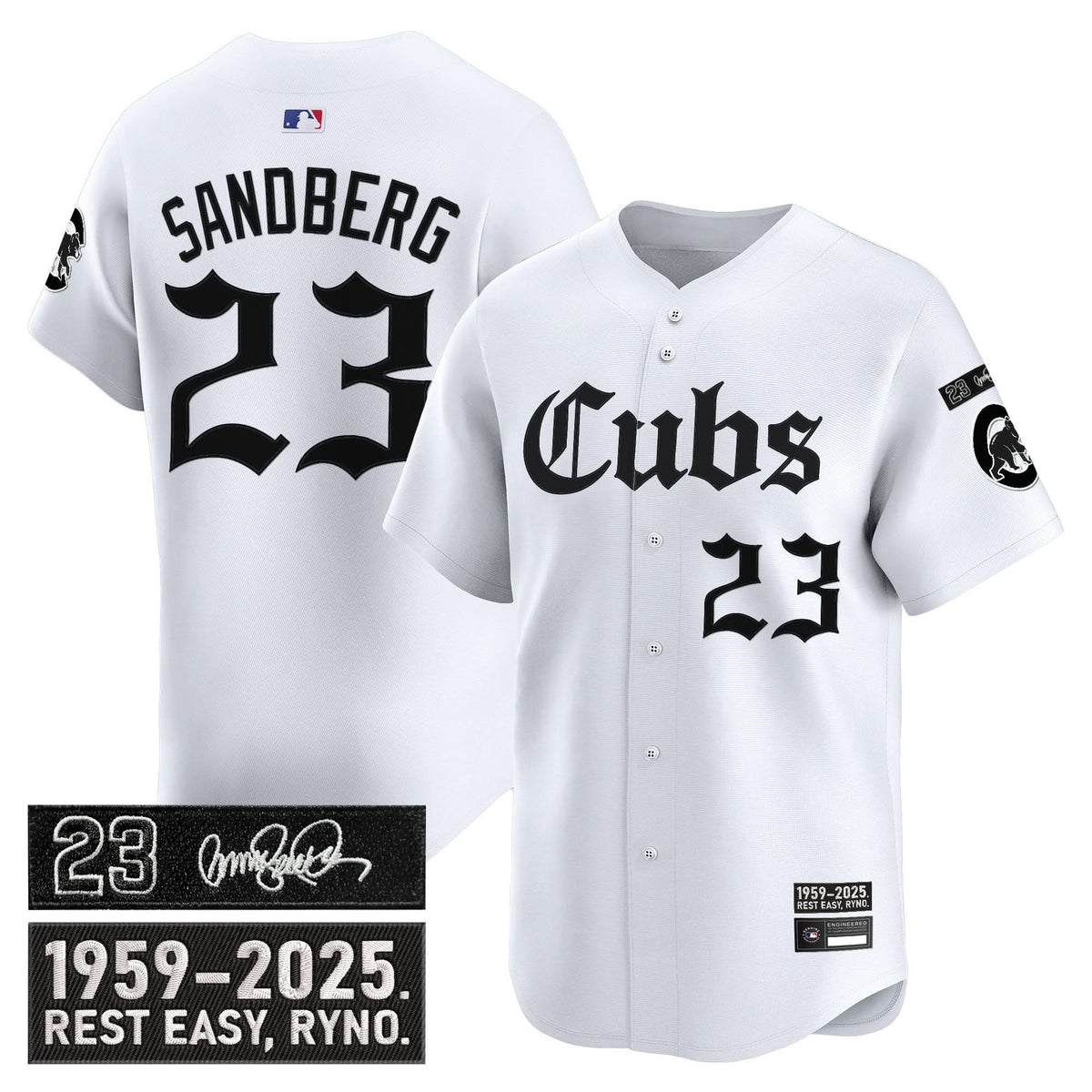 Chicago Cubs 'Ryne Sandberg Tribute' Vapor Premier Limited Jersey - Gothic Edition - Stitched