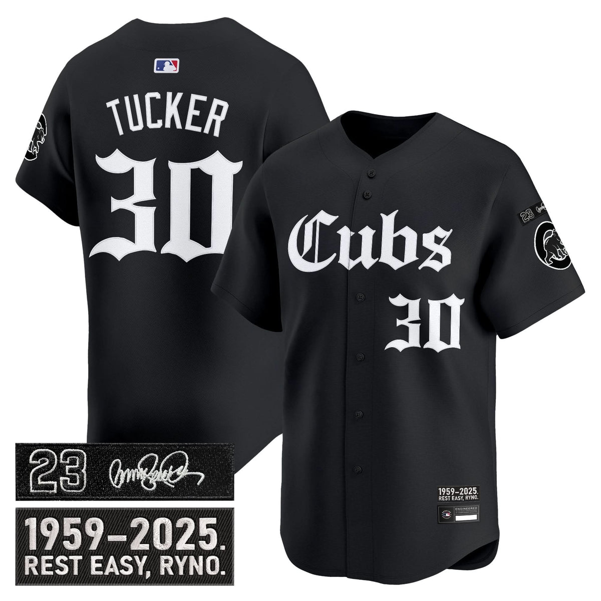 Chicago Cubs 'Ryne Sandberg Tribute' Vapor Premier Limited Jersey - Gothic Edition - Stitched