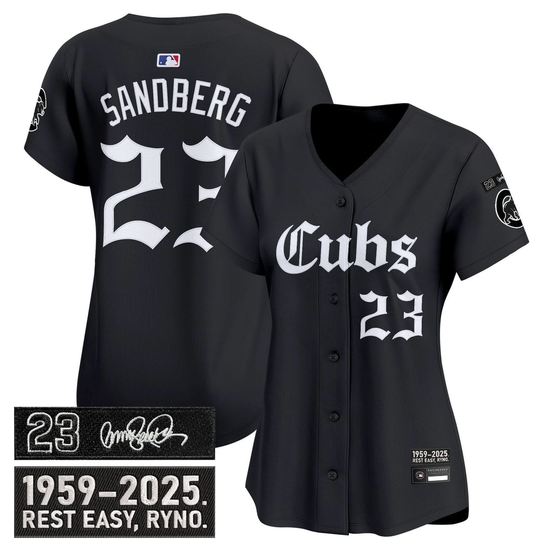 Women's CC 'Ryne Sandberg Tribute' Vapor Premier Limited Jersey - Gothic Edition - Stitched-Cuztomshoes