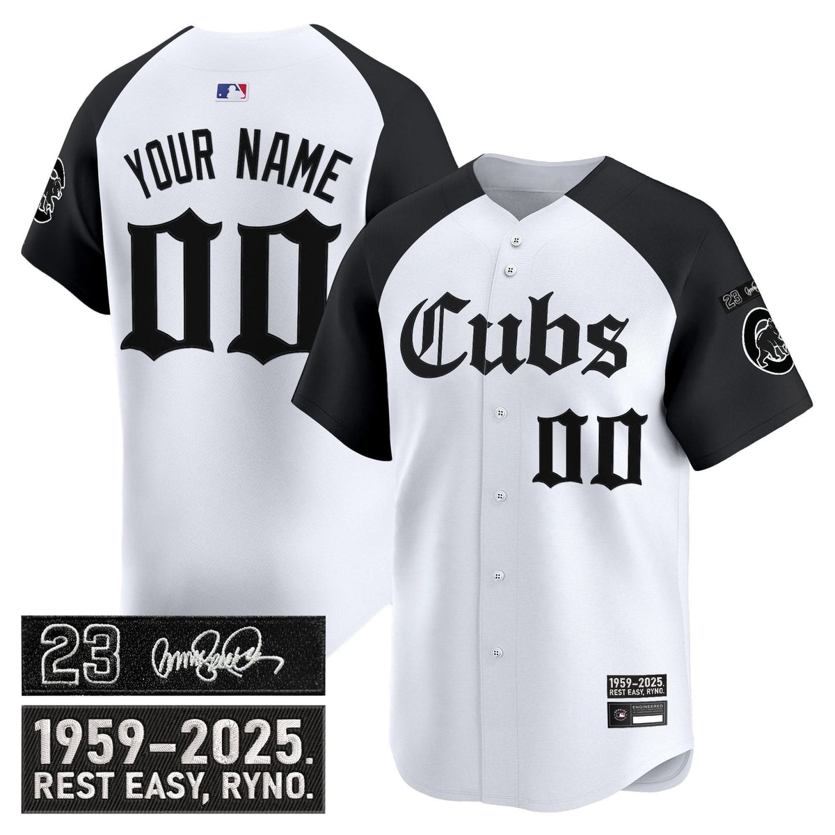Chicago Cubs 'Ryne Sandberg Tribute' Vapor Premier Limited Custom Jersey - Gothic Edition - Stitched