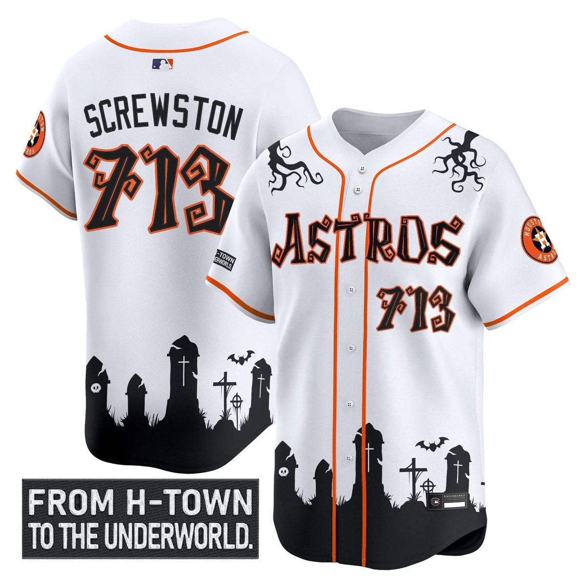 Houston Astros 'Halloween Shadows Edition' Vapor Premier Limited Jersey - Stitched-Cuztomshoes